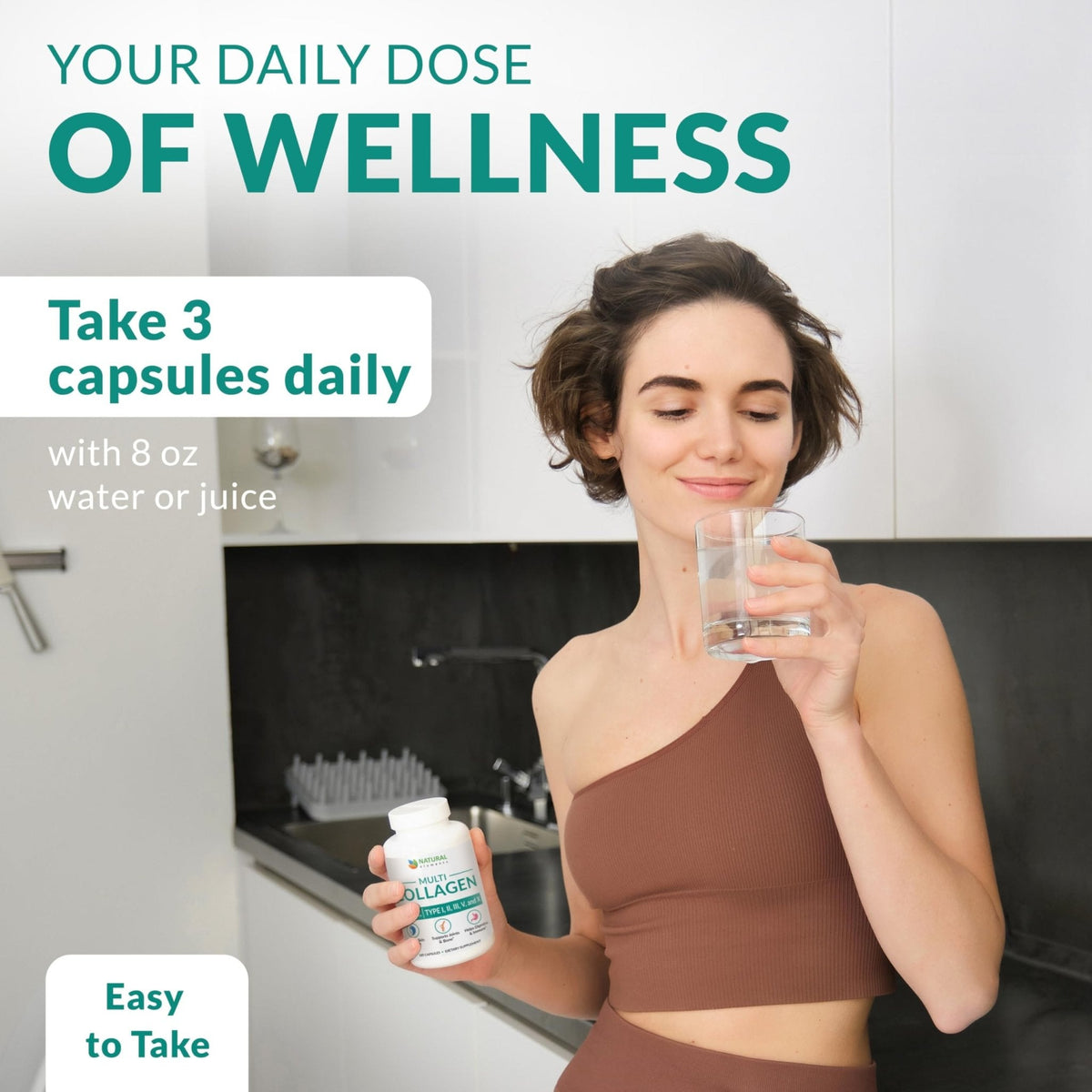 Multi Collagen 180 Protein Capsules - Type I, II, III, V, X Collagen Pills - Proprietary Blend of Eggshell, Chicken, Wild Fish & Grass-Fed - PrimeBioHealth - canada supplements