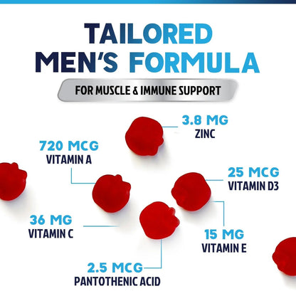 Multivitamin for Men - Complete Daily Mens Multivitamin Gummies with Vitamin D, B Vitamins, Zinc & More - Energy, Memory, Focus & Immune Health Support - PrimeBioHealth - canada supplements