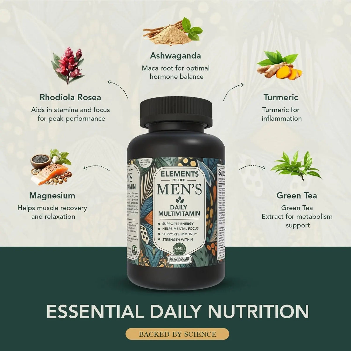 Multivitamin for Men with Vitamin D, K2, Zinc, Vitamin B12, A, E, B6, Calcium – Immune Health & Energy Support Daily Mens Multivitamins - PrimeBioHealth - canada supplements