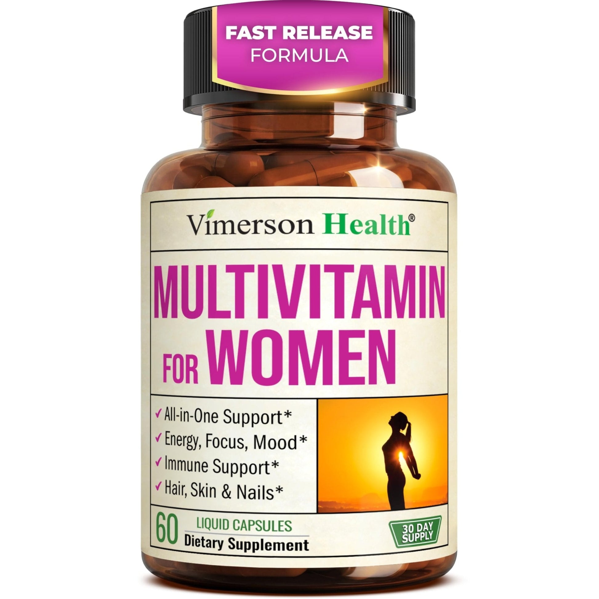 Multivitamin for Women with Vitamins and Minerals for Energy, Focus and Immune Health – Premium Daily Womens Multivitamins - PrimeBioHealth - canada supplements