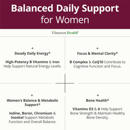Multivitamin for Women with Vitamins and Minerals for Energy, Focus and Immune Health – Premium Daily Womens Multivitamins - PrimeBioHealth - canada supplements