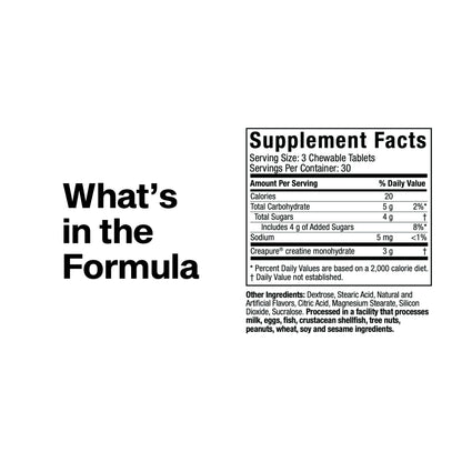 MuscleTech | Creatine Chews | Creapure Monohydrate Supplement for Muscle Recovery, Muscle Builder & Energy Boost | Pre Workout Supplement for Men & Women - PrimeBioHealth - canada supplements