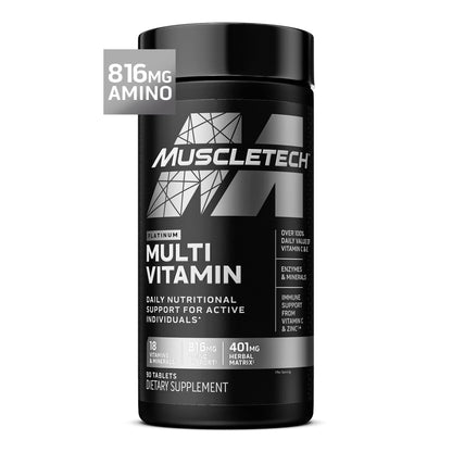MuscleTech Platinum Multivitamins for Men & Women - Multi-Vitamin Supplement for Immune Support - 18 Vitamins & Minerals, Vitamin A C D E B6 B12 - PrimeBioHealth - canada supplements