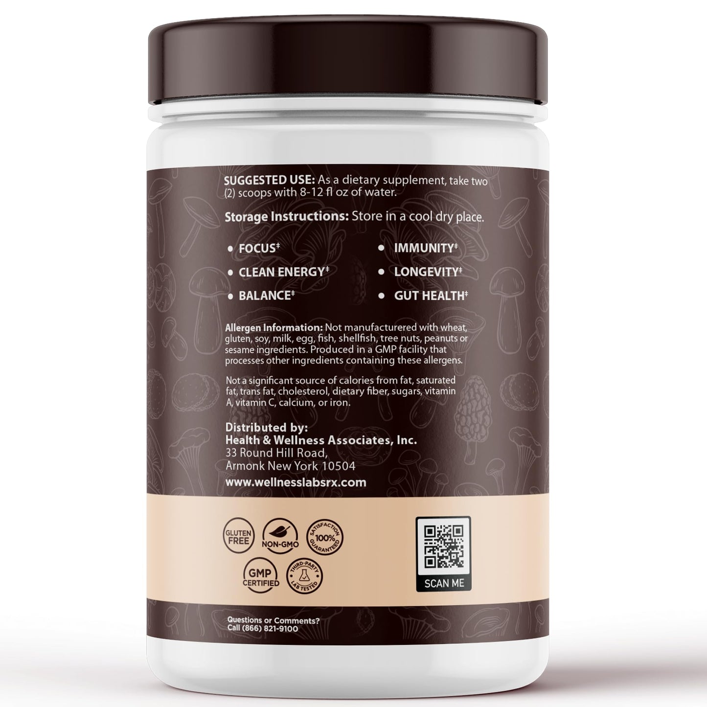 Mushroom Coffee, 90 Servings Organic Mushrooms Instant Coffea, Great Tasting Colombian Keto Coffee, 7 Superfood Mishrooms Lions Mane, Chaga, Reishi, Cordyceps, Maitake, Shiitake, and Turkey Tail - PrimeBioHealth - canada supplements