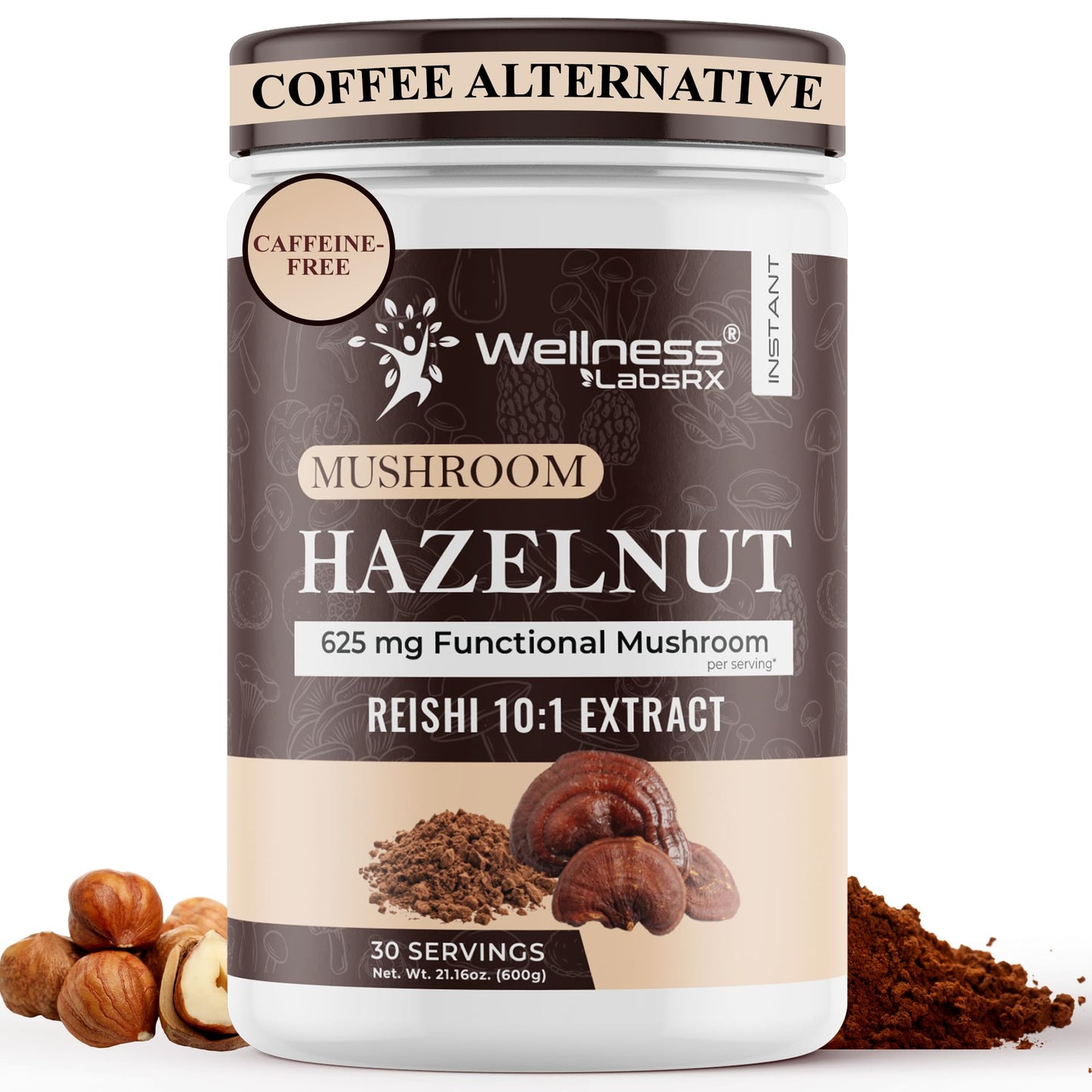 Mushroom Coffee, 90 Servings Organic Mushrooms Instant Coffea, Great Tasting Colombian Keto Coffee, 7 Superfood Mishrooms Lions Mane, Chaga, Reishi, Cordyceps, Maitake, Shiitake, and Turkey Tail - PrimeBioHealth - canada supplements