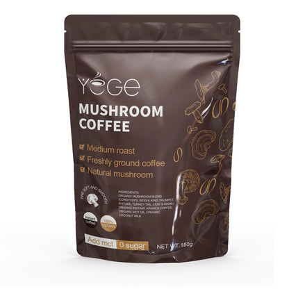 Mushroom Coffee, Instant Mushroom Coffee with Cordyceps, Reishi, King Trumpet, Shiitake, Turkey Tail, Lions Mane for Energy - PrimeBioHealth - canada supplements