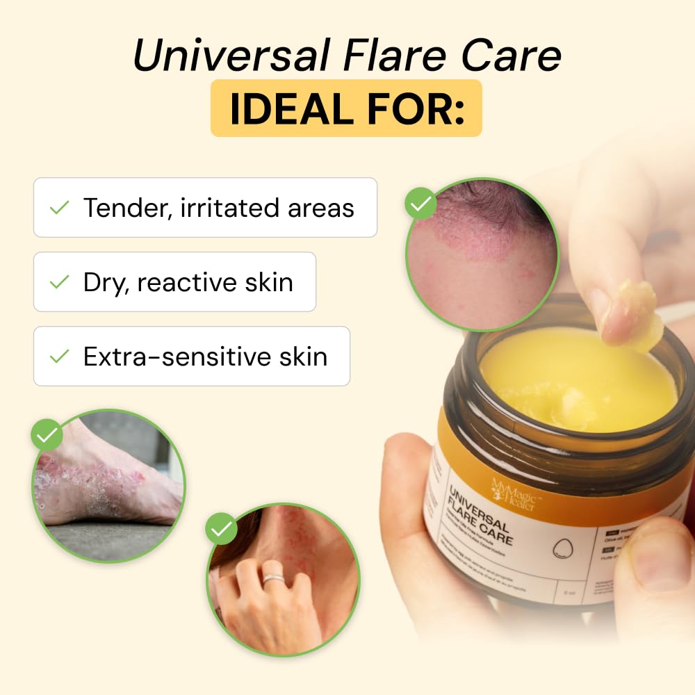 MyMagicHealer Universal Flare Care | Essential Oil Free | Baby Dermatitis, Diaper Rash, Eczema, Psoriasis, Impetigo | Wound Car - PrimeBioHealth - canada supplements