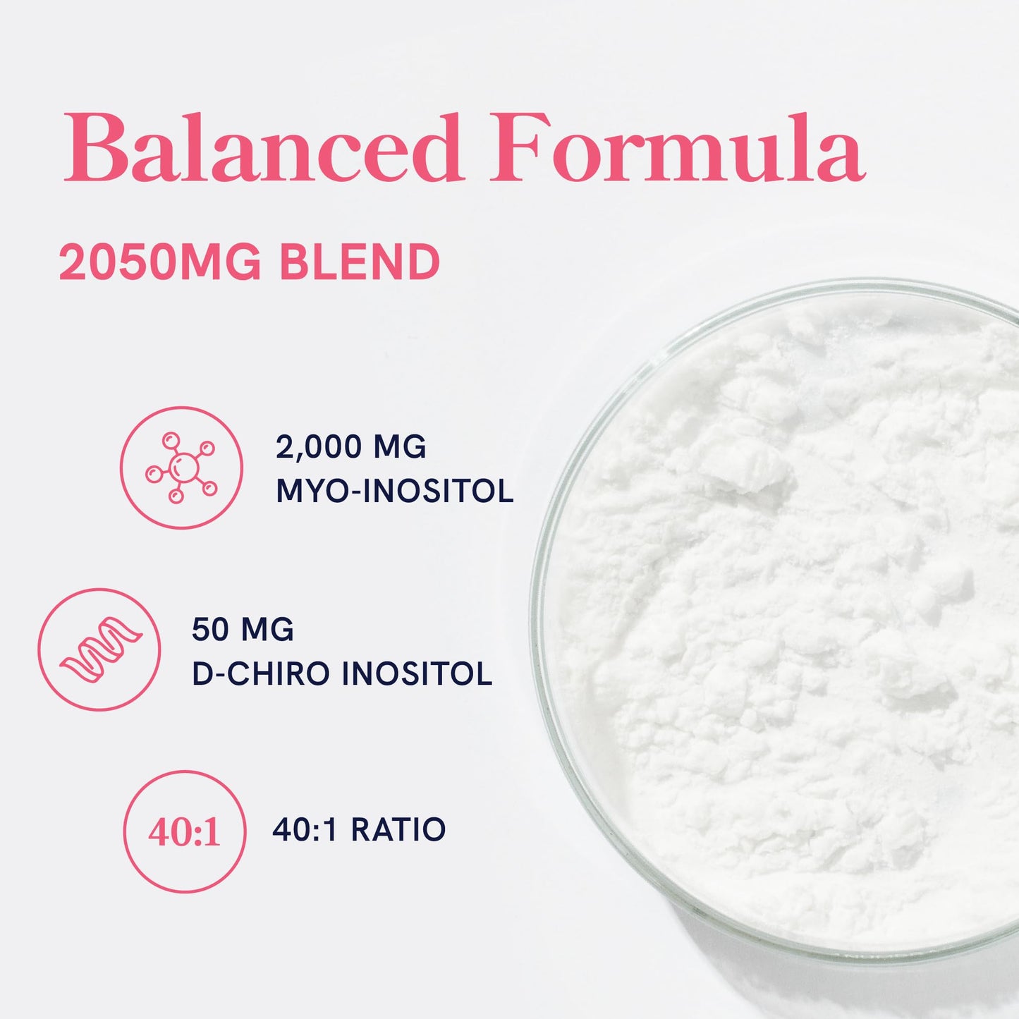 Myo-Inositol & D-Chiro Inositol for Hormone Balance for Women | Fertility, Ovarian Health & Cycle Support | Ideal 40:1 Ratio, Myoinositol 2000mg & D Chiro 50mg - PrimeBioHealth - canada supplements