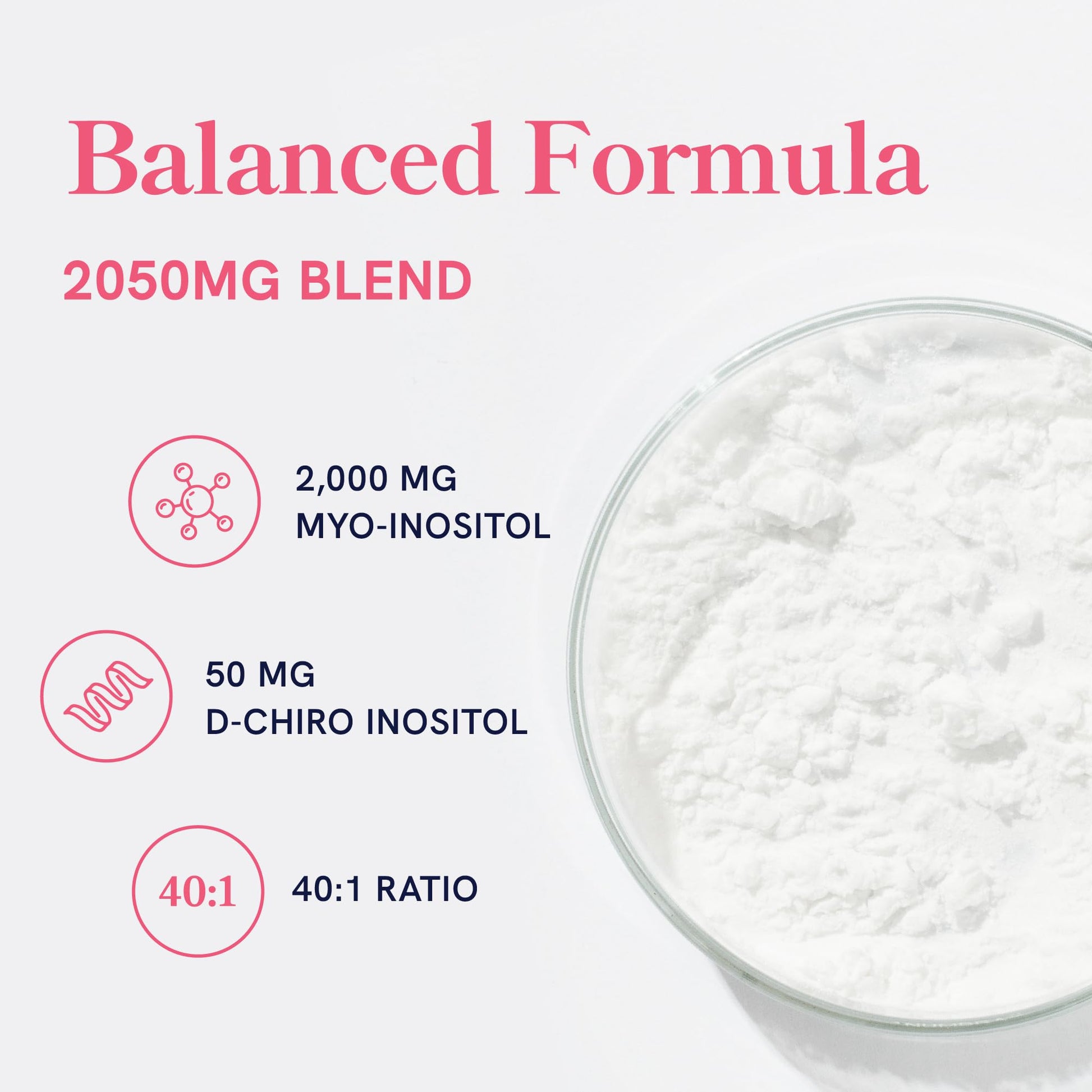 Myo-Inositol & D-Chiro Inositol for Hormone Balance for Women | Fertility, Ovarian Health & Cycle Support | Ideal 40:1 Ratio, Myoinositol 2000mg & D Chiro 50mg - PrimeBioHealth - canada supplements