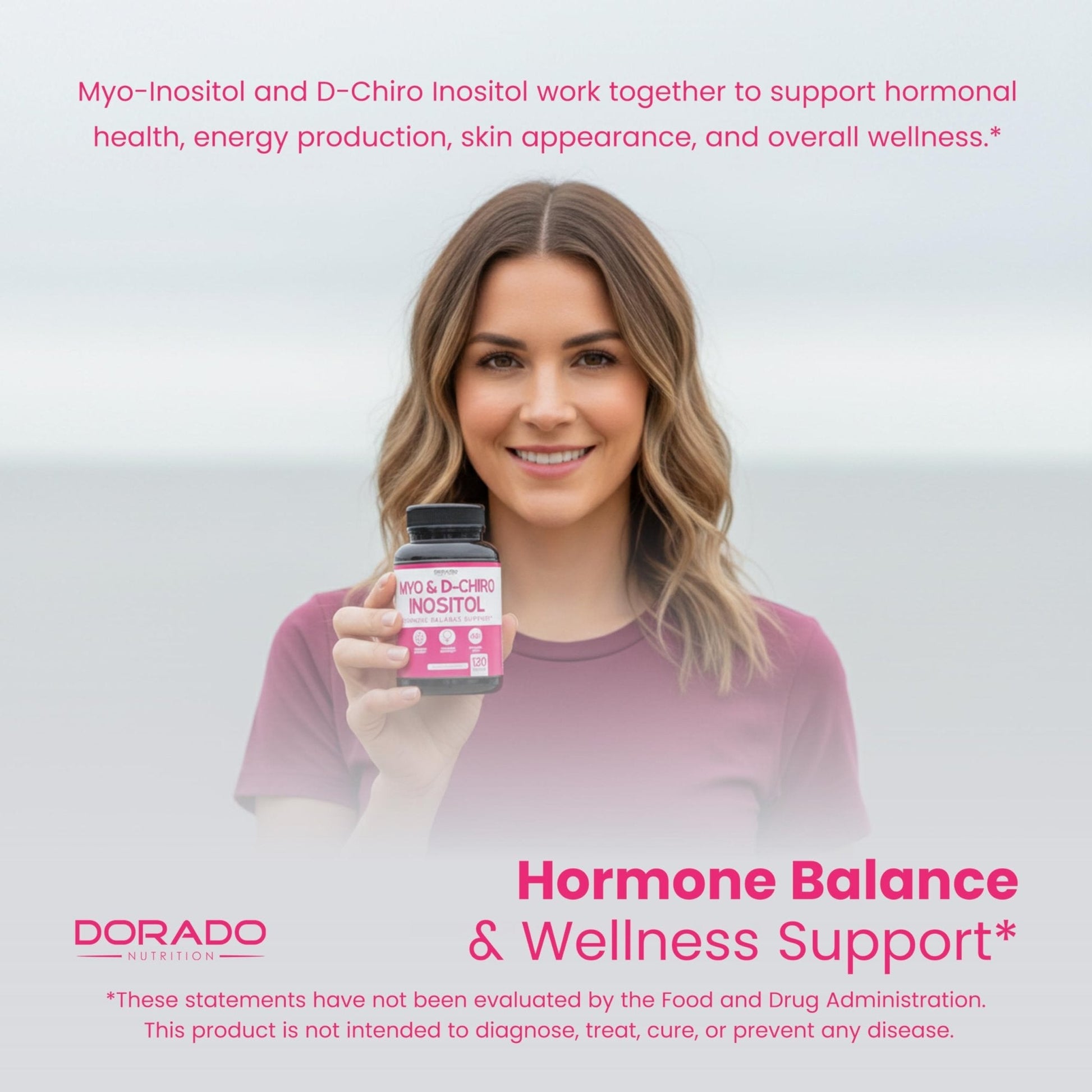 Myo-Inositol & D-Chiro Inositol Supplement For Women (120 Capsules, 2050mg Per Serving Ideal 40:1 Ratio Myo Inositol) Hormone Balance for Women - Third Party Tested - PrimeBioHealth - canada supplements
