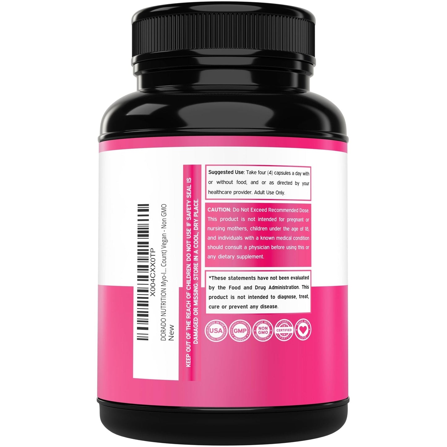 Myo-Inositol & D-Chiro Inositol Supplement For Women (120 Capsules, 2050mg Per Serving Ideal 40:1 Ratio Myo Inositol) Hormone Balance for Women - Third Party Tested - PrimeBioHealth - canada supplements