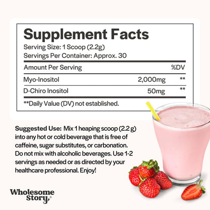 Myo-Inositol & D-Chiro Inositol Supplement Powder for Women | Hormonal Balance & Healthy Ovarian Function Support - PrimeBioHealth - canada supplements