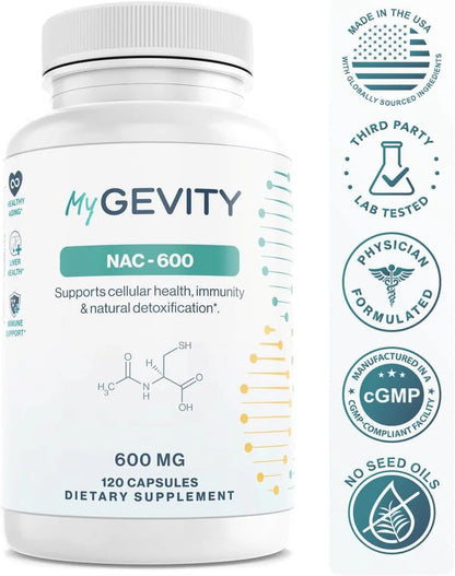 NAC 600mg – Zero fillers, Potency Verified, Physician Formulated N-Acetyl Cysteine – Vegan, No Seed Oils, Non-GMO, cGMP Made in USA – 120 Capsules - PrimeBioHealth - canada supplements
