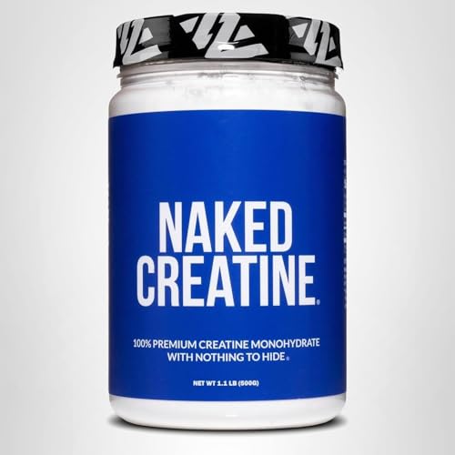 NAKED Pure Micronized Creatine Monohydrate Powder - NSF Certified, Unflavored, 500g, 1.1lb Bulk - Vegan, Non-GMO, Gluten-Free, Soy-Free - PrimeBioHealth - canada supplements