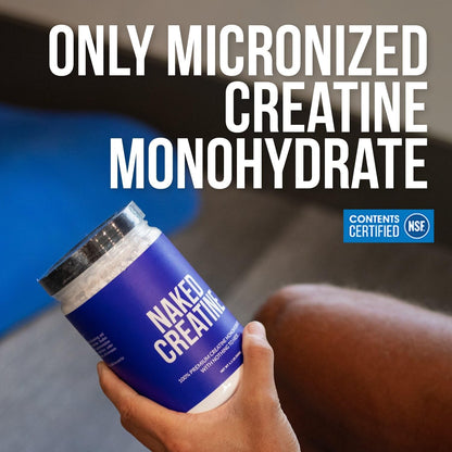 NAKED Pure Micronized Creatine Monohydrate Powder - NSF Certified, Unflavored, 500g, 1.1lb Bulk - Vegan, Non-GMO, Gluten-Free, Soy-Free - PrimeBioHealth - canada supplements