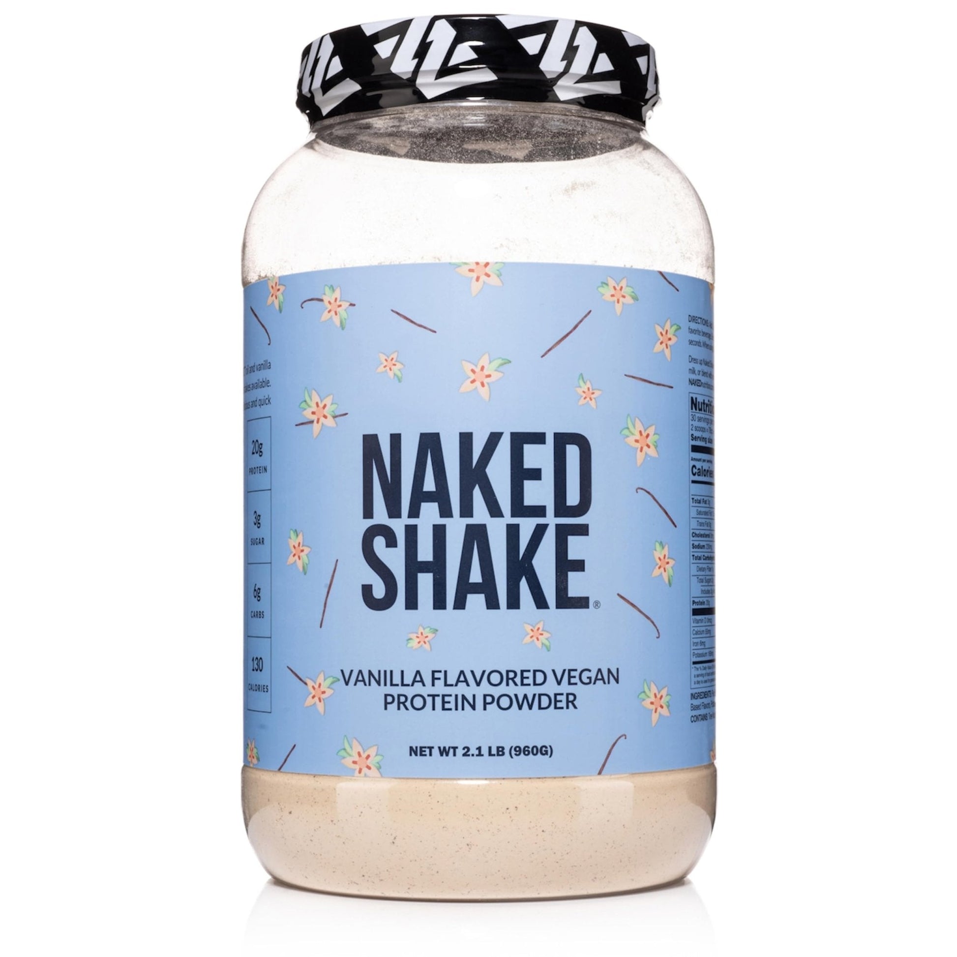 NAKED Shake - Vanilla Protein Powder - Plant Based Protein Shake with Mct Oil, NSF Certified, Gluten-Free, Soy-Free, No Gmos Or Artificial Sweeteners - 30 Servings - PrimeBioHealth - canada supplements
