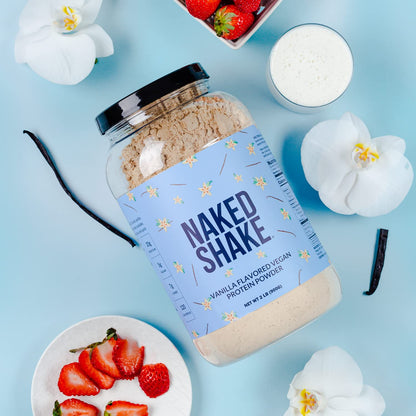 NAKED Shake - Vanilla Protein Powder - Plant Based Protein Shake with Mct Oil, NSF Certified, Gluten-Free, Soy-Free, No Gmos Or Artificial Sweeteners - 30 Servings - PrimeBioHealth - canada supplements