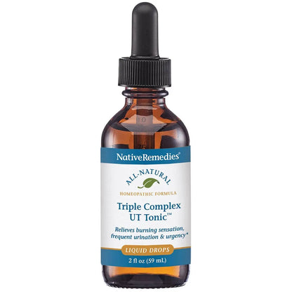Native Remedies Triple Complex UT Tonic - Natural Homeopathic Formula to Relieve Bladder Irritation, Burning Sensation, Frequent Urination and Urgency - 59 mL - PrimeBioHealth - canada supplements