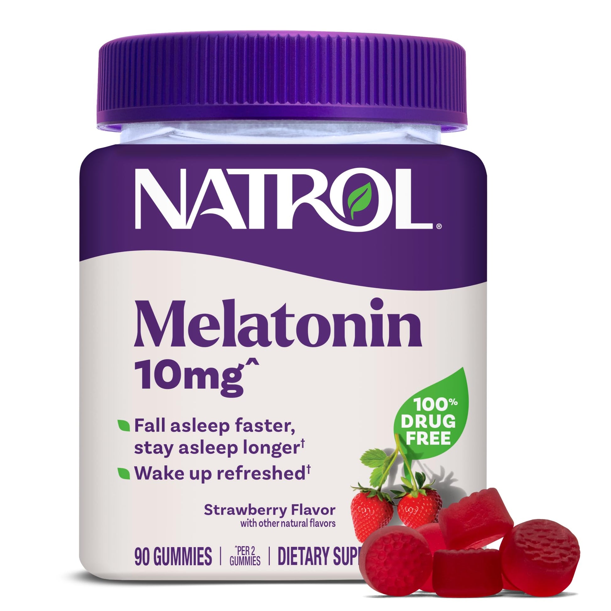 Natrol 10 mg Melatonin Gummies, Sleep Support for Adults, Melatonin Supplements for Sleeping, 90 Strawberry-Flavored Gummies, 45 Day Supply - PrimeBioHealth - canada supplements