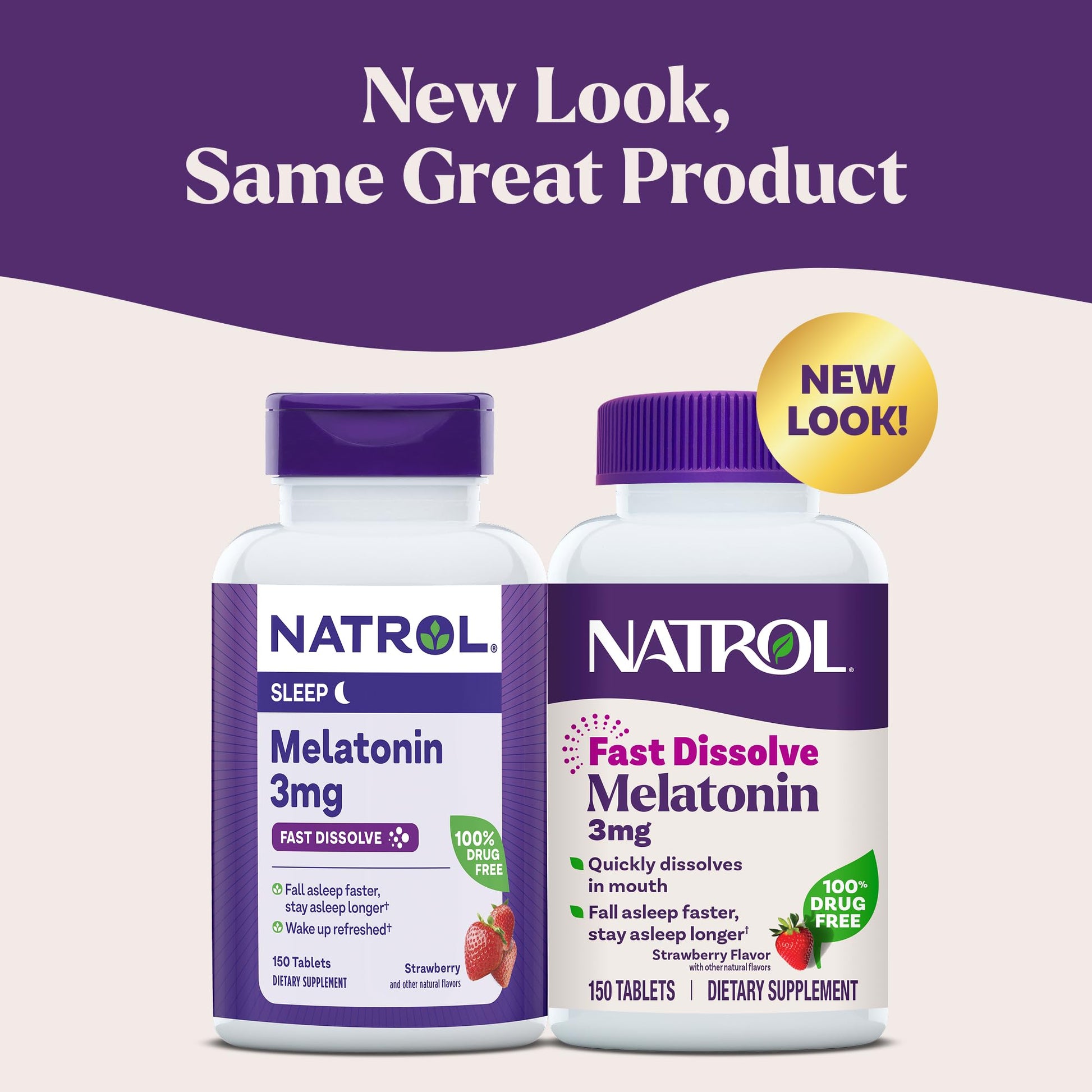 Natrol Fast Dissolve Melatonin 3 mg, Melatonin Supplements for Restful Sleep, Sleep Support for Adults, 150 Strawberry-Flavored Tablets - PrimeBioHealth - canada supplements