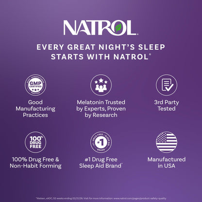Natrol Liquid Melatonin 1 mg, Adult Melatonin Supplement to Fall Asleep Faster and Stay Asleep Longer, Wake Up Refreshed, - PrimeBioHealth - canada supplements