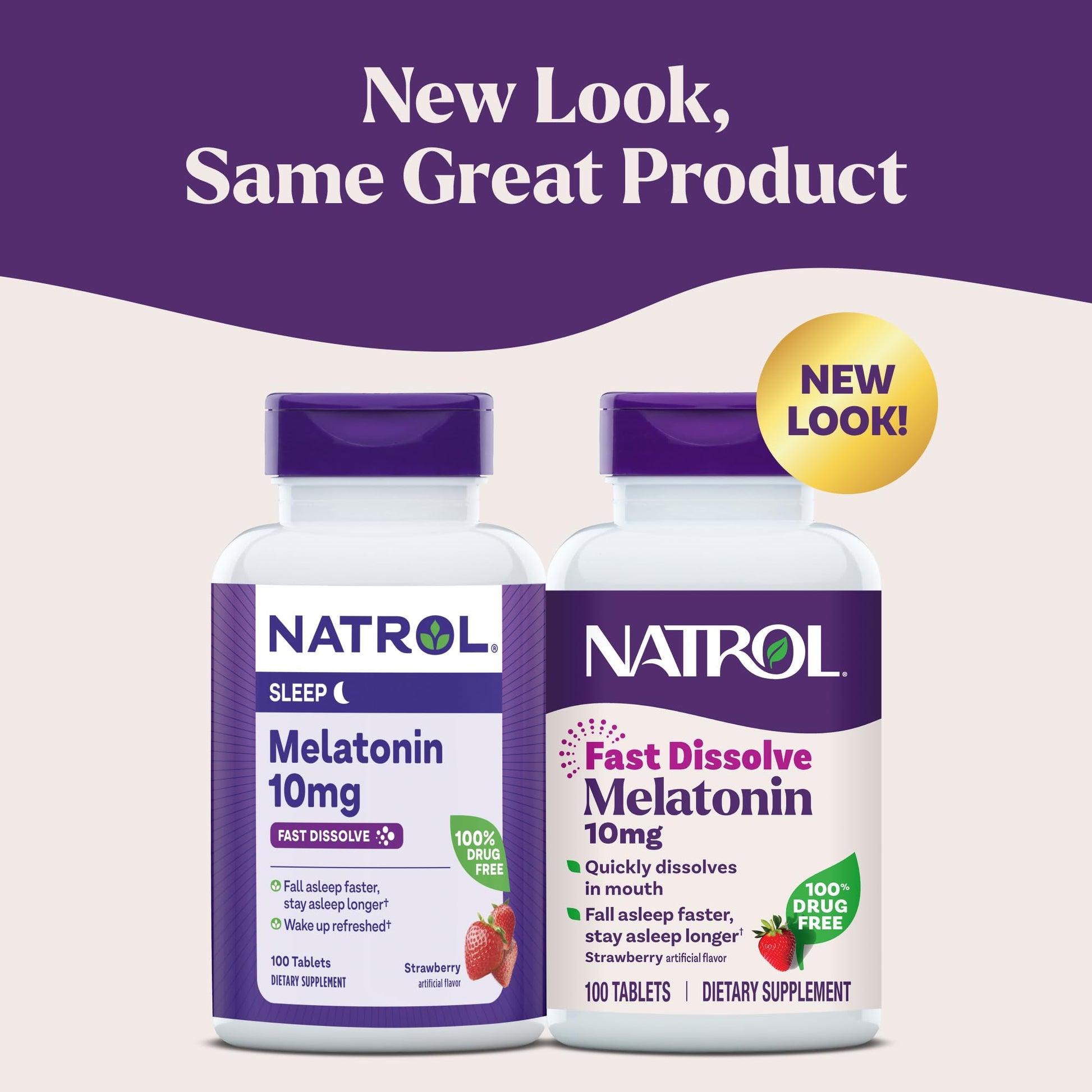 Natrol Melatonin 10mg Fast Dissolve Tablets - Strawberry Flavor, 100 Count, Sleep Support, Fast Dissolve Melatonin for Adults, 100-Day Supply - PrimeBioHealth - canada supplements