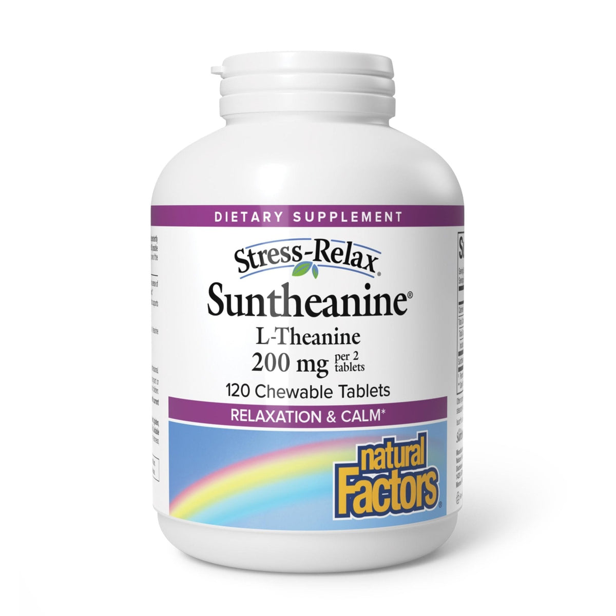 Natural Factors Suntheanine L-Theanine 100 mg - Health Supplement for Calm Outlook - L-Theanine Supplement Supports Relaxing Sleep & Aids Against Drowsiness - PrimeBioHealth - canada supplements