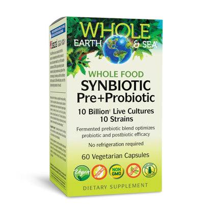 Natural Factors Whole Food Synbiotic Pre+Probiotic 10 Billion - Organic Gut & Digestive Health Supplement - Non-GMO, Gluten-Free & Dairy-Free - PrimeBioHealth - canada supplements