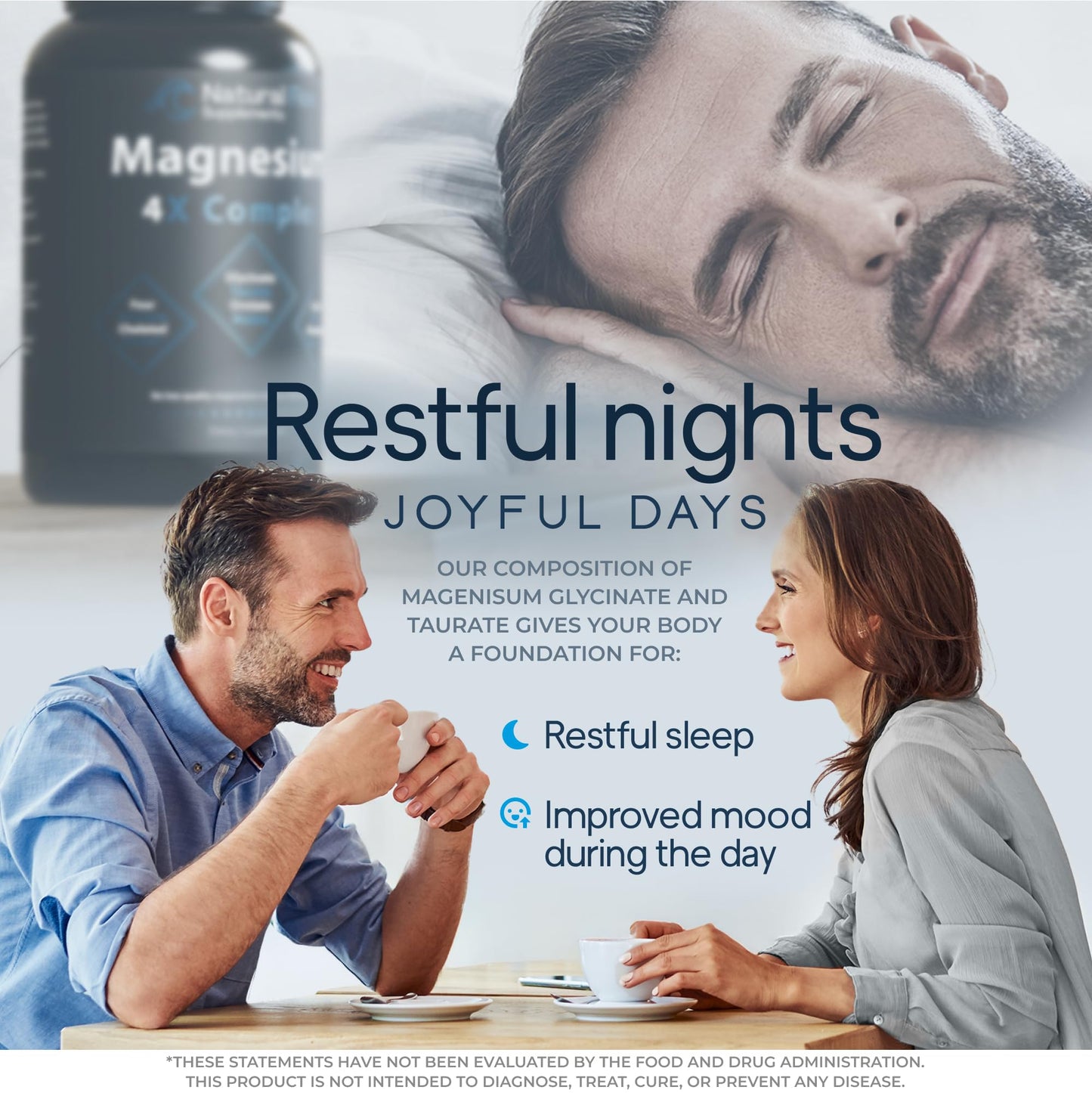 Natural Flow 4X Magnesium Supplement, Magnesium Glycinate, Taurate, Malate, Orotate Complex, Calm Sleep and Cramp Support Blend - PrimeBioHealth - canada supplements