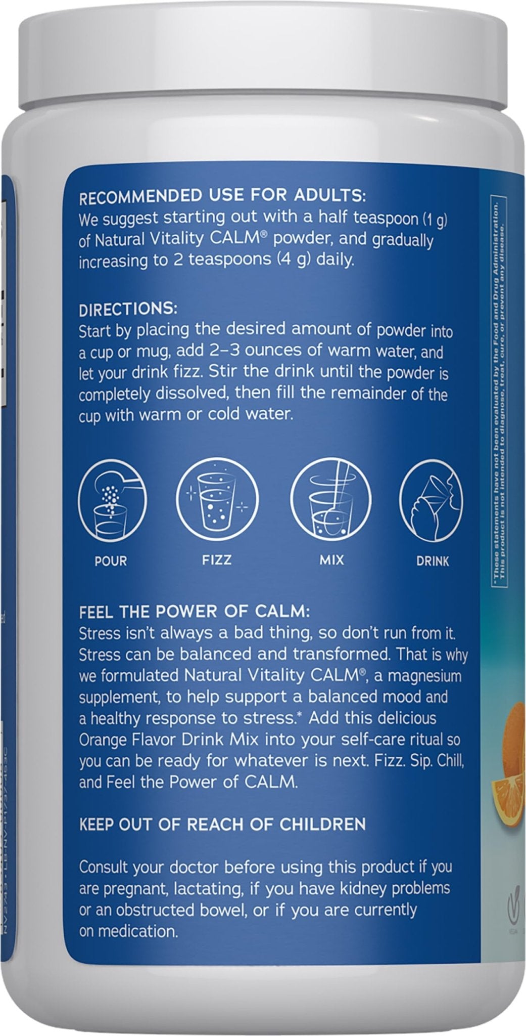 Natural Vitality Calm, Magnesium Citrate Supplement, Anti-Stress Drink Mix Powder, Gluten Free, Vegan - PrimeBioHealth - canada supplements