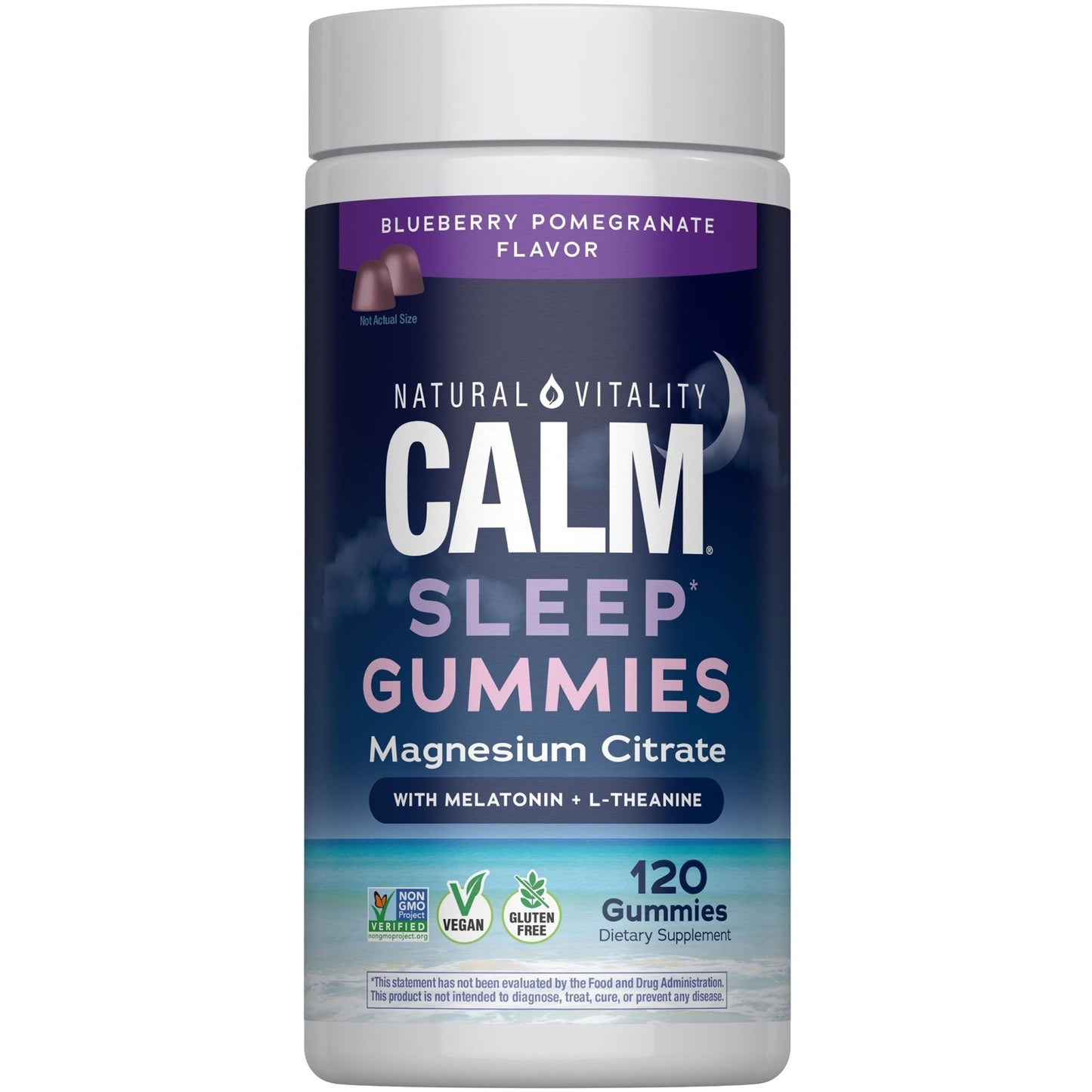 Natural Vitality SLEEP Gummies, Magnesium Supplement With Melatonin and L-Theanine, Vegan, Gluten Free, Helps the Body Ease Into Sleep - PrimeBioHealth - canada supplements