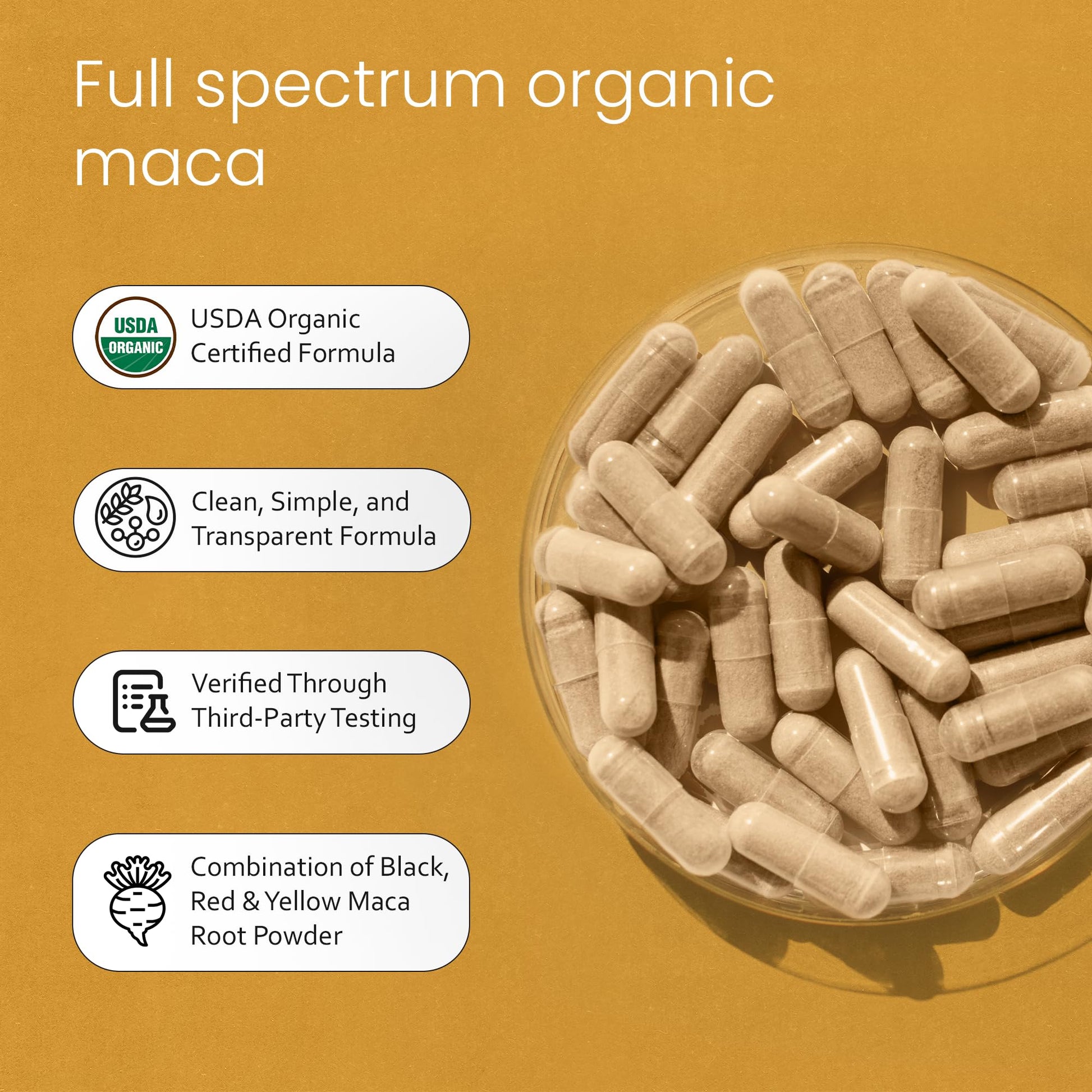 NaturaLife Labs Organic Maca Root – Black, Red & Yellow – 1900 mg per Serving – 150 Capsules – Gelatinized Peruvian Maca - PrimeBioHealth - canada supplements