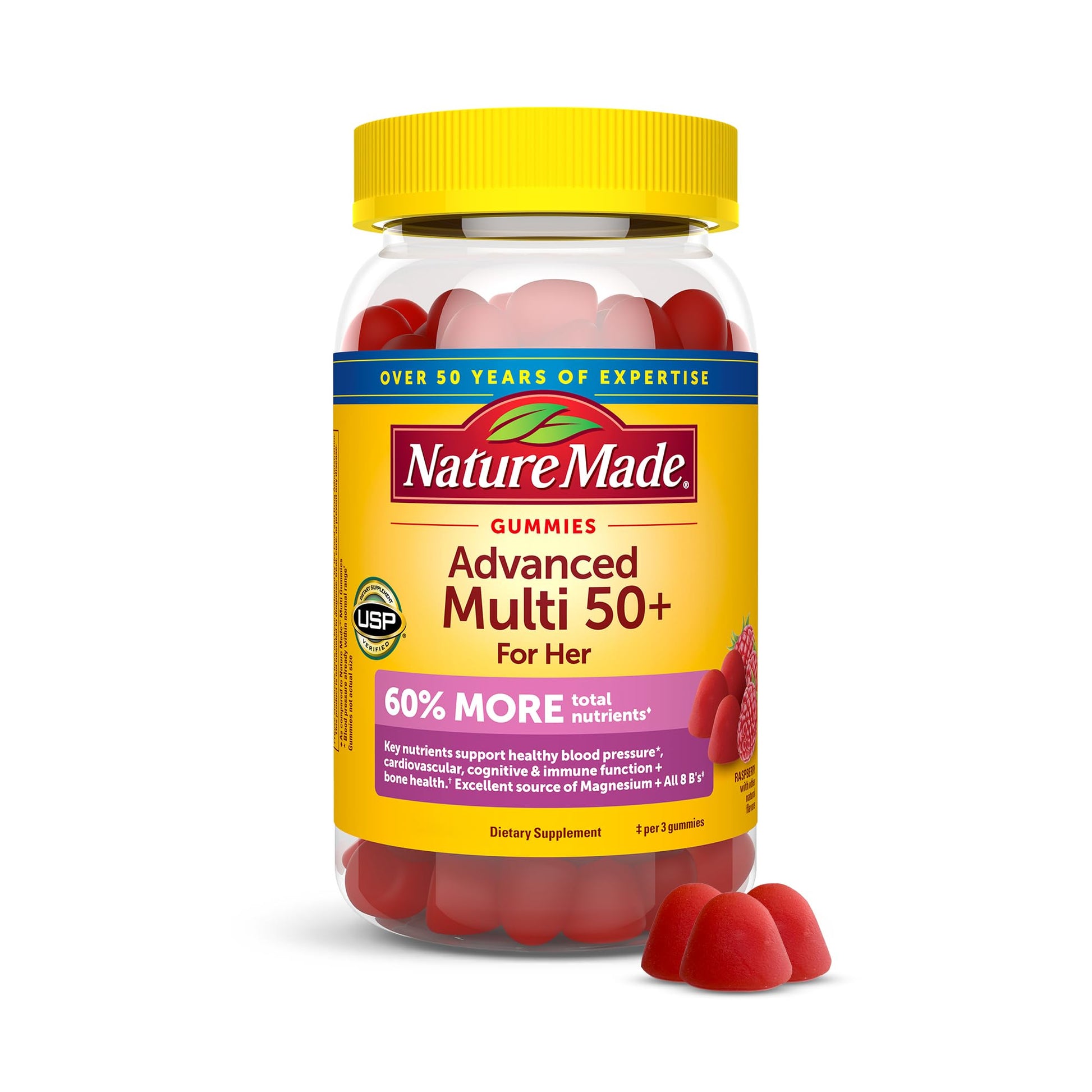 Nature Made Advanced Multivitamin Gummies 50 + for Her, Womens Multivitamins Gummies with Magnesium Citrate, Vitamin D3, Zinc - PrimeBioHealth - canada supplements