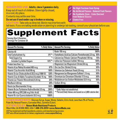 Nature Made Advanced Multivitamin Gummies 50 + for Her, Womens Multivitamins Gummies with Magnesium Citrate, Vitamin D3, Zinc - PrimeBioHealth - canada supplements