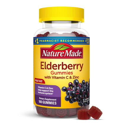 Nature Made Elderberry Gummies with Vitamin C and Zinc, Dietary Supplement for Immune Support - PrimeBioHealth - canada supplements