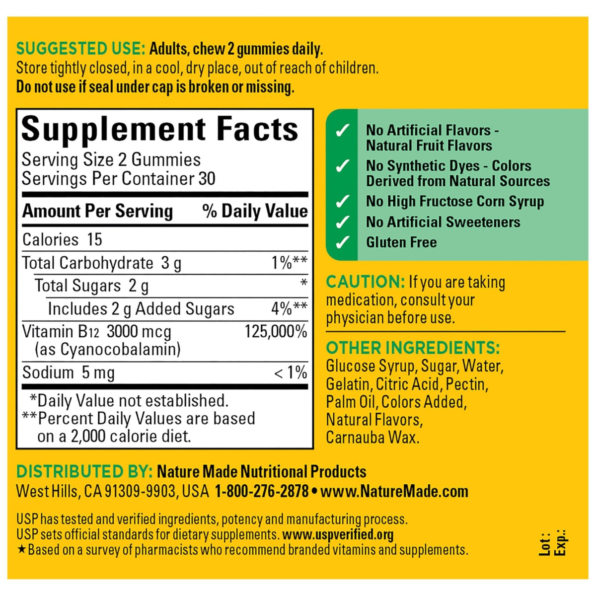 Nature Made Extra Strength Vitamin B12 Gummies 3000 mcg per serving, B12 Vitamins for Energy Metabolism Support, 60 Gummy Vitamins, 30 Day Supply - PrimeBioHealth - canada supplements