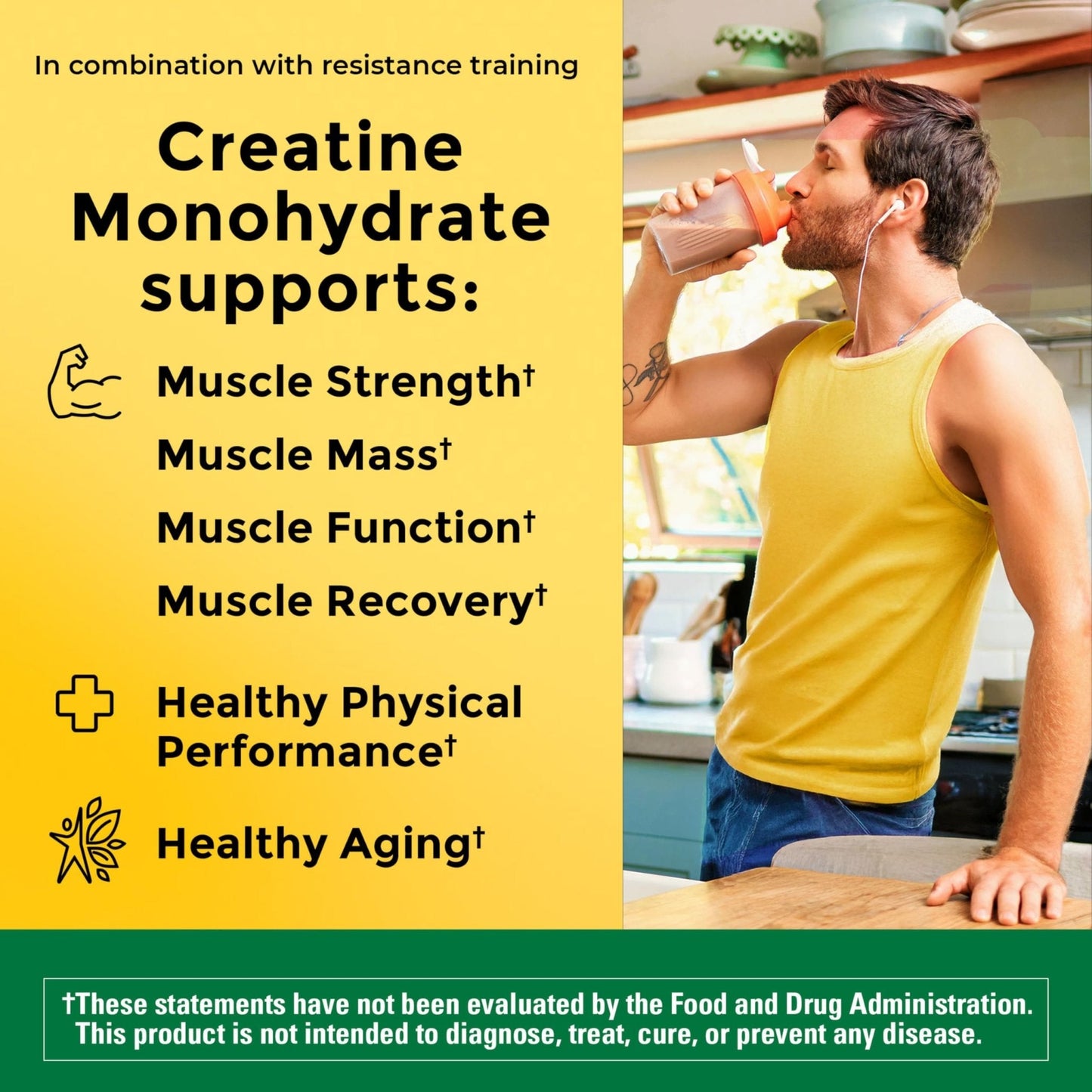 Nature Made Micronized Creatine Monohydrate Powder 5 g per Serving, Unflavored Drink Mix Powder, Muscle Support, 450 g, 90 Day Supply - PrimeBioHealth - canada supplements