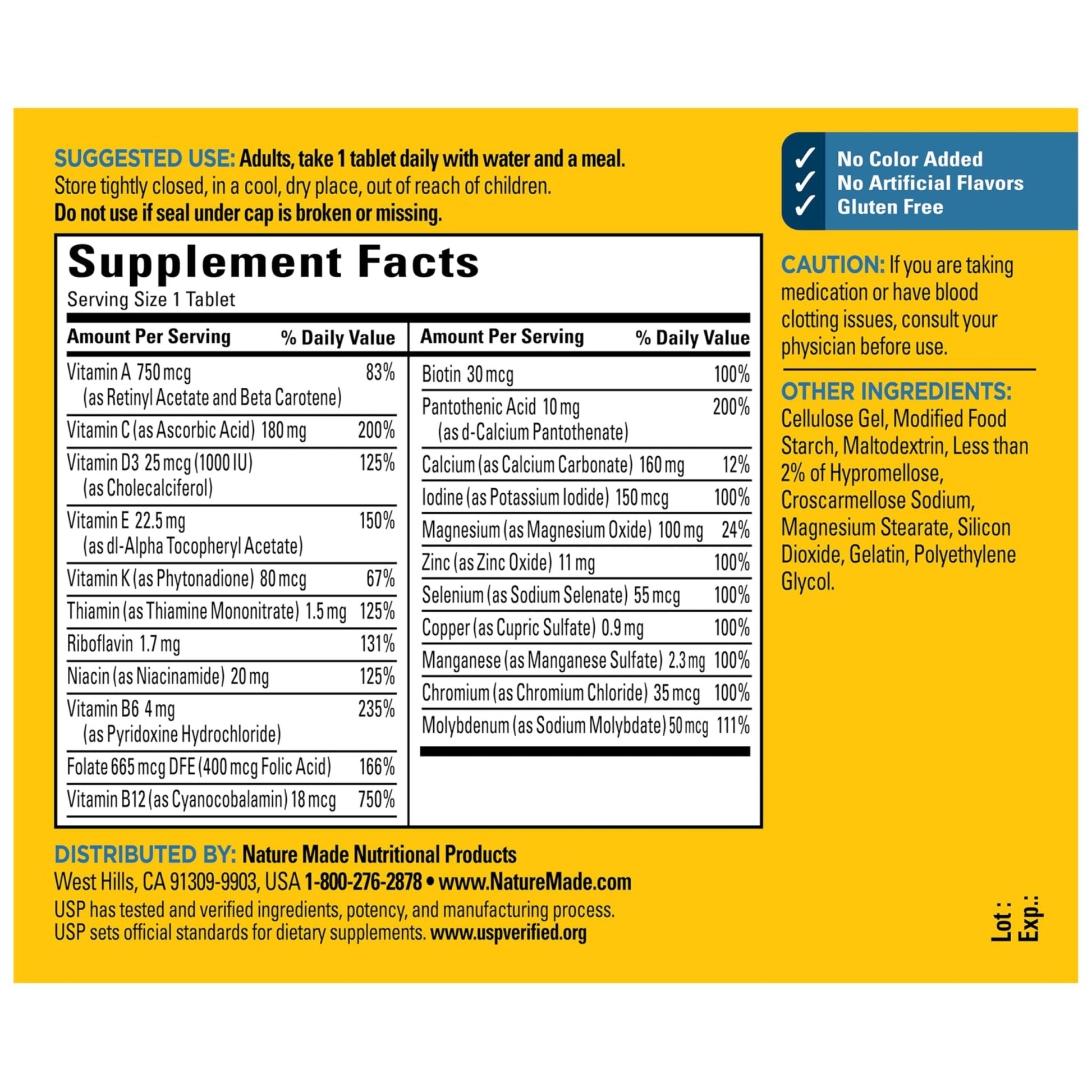 Nature Made Multivitamin for Him, Mens Multivitamins with No Iron, Daily Nutritional Support, Nature Made Multi Mens Vitamins & Minerale - PrimeBioHealth - canada supplements