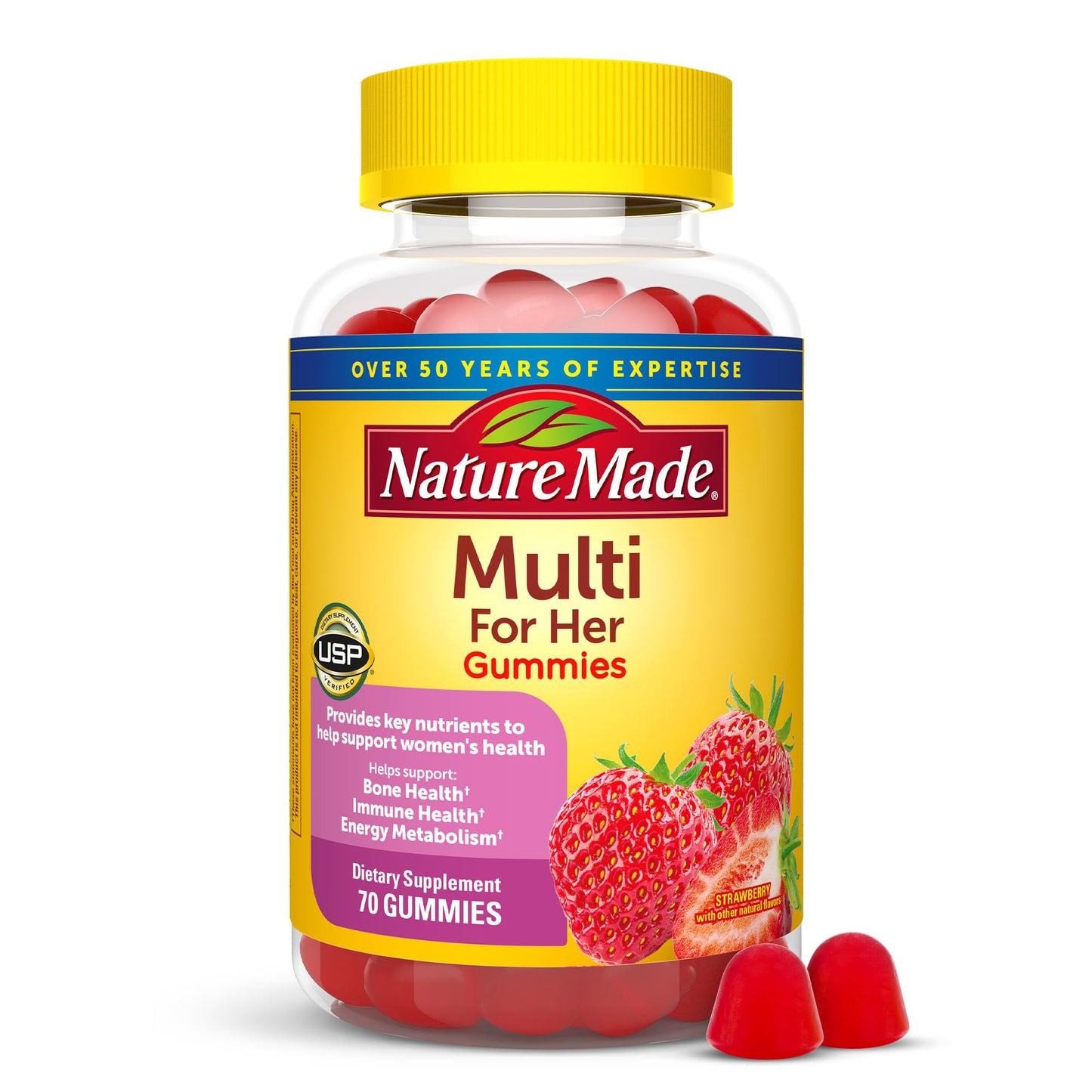 Nature Made Multivitamin For Women, Womens Gummy Multivitamins for Daily Nutritional Support, 70 Multi Vitamin Gummies, 35 Day Supply - PrimeBioHealth - canada supplements