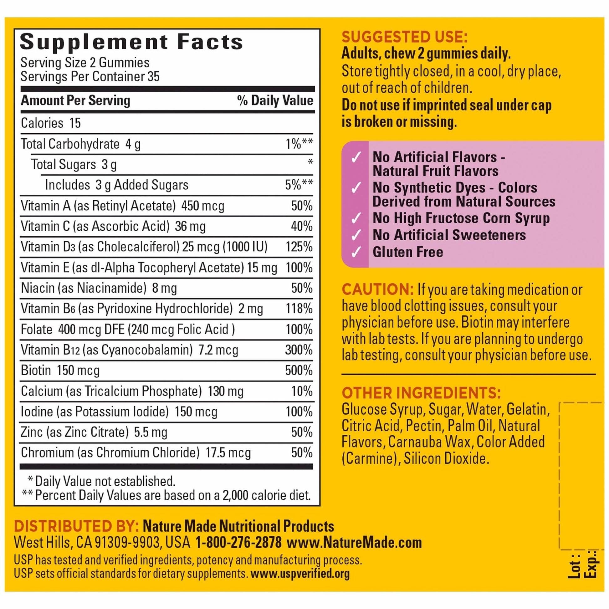 Nature Made Multivitamin For Women, Womens Gummy Multivitamins for Daily Nutritional Support, 70 Multi Vitamin Gummies, 35 Day Supply - PrimeBioHealth - canada supplements