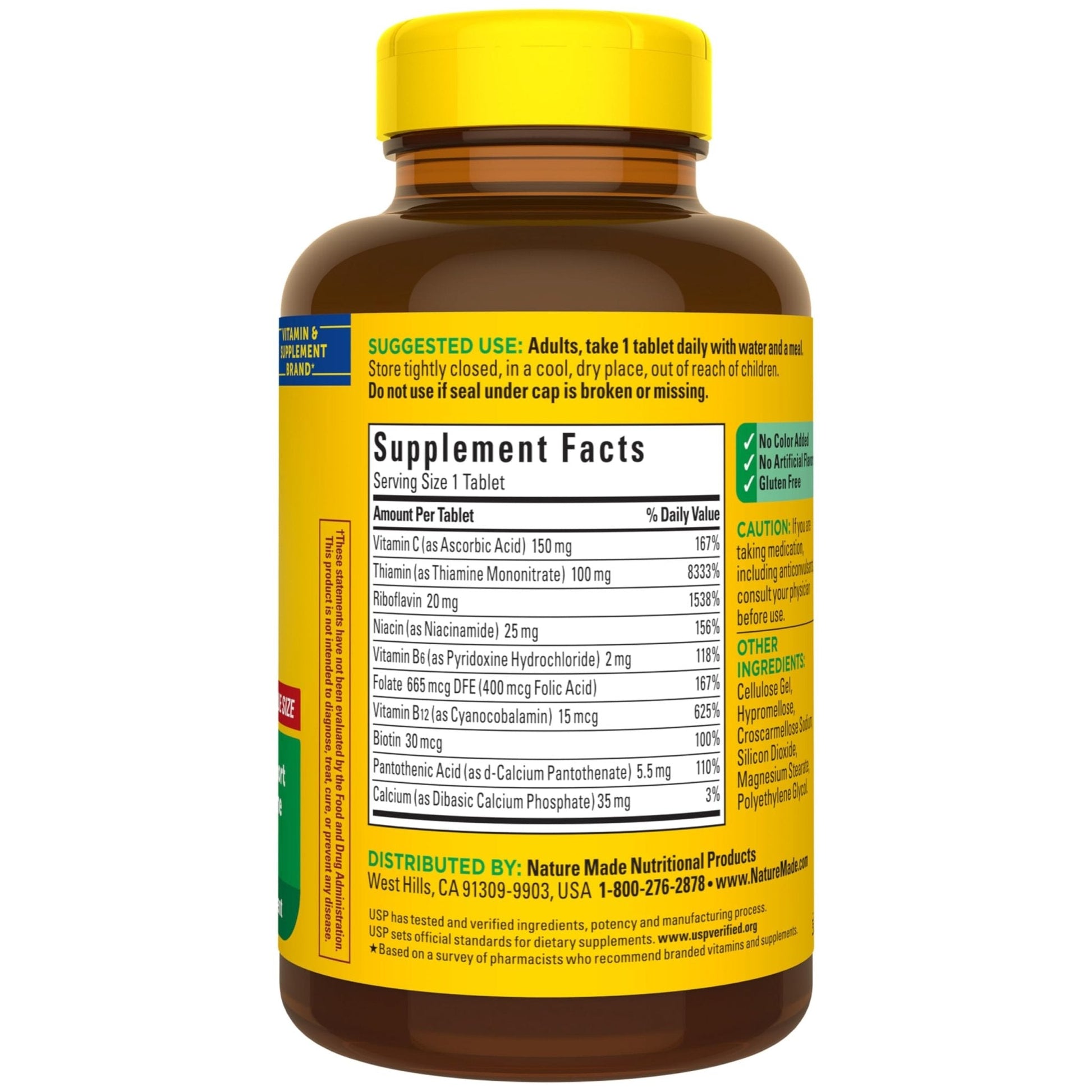 Nature Made Super B Complex with Vitamin C & Folic Acid, B Complex Vitamins for Women and Men, Dietary Supplement - PrimeBioHealth - canada supplements