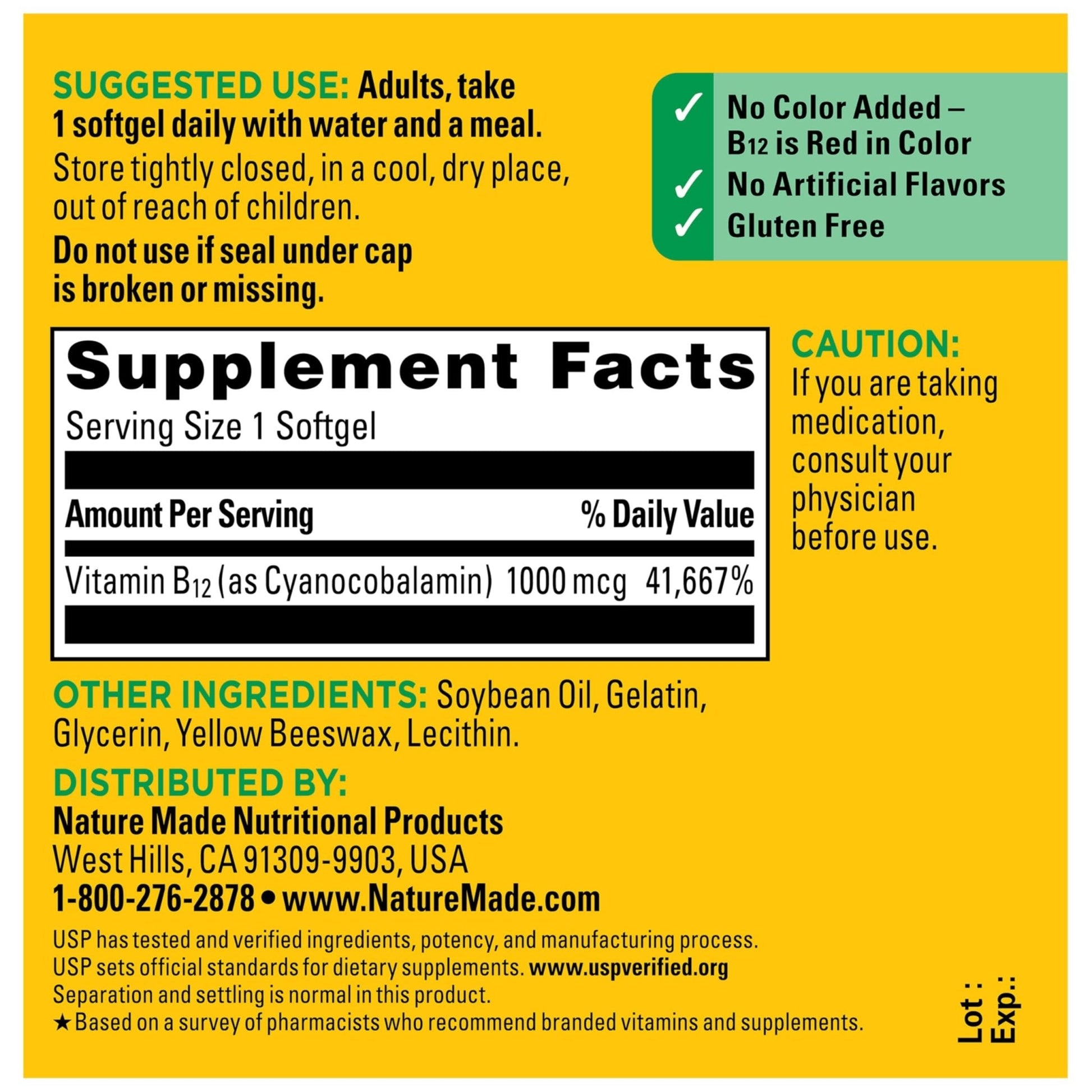 Nature Made Vitamin B12 1000 mcg, Dietary Supplement for Energy Metabolism Support, B12 Vitamins 1000 mcg, 150 Softgels, 150 Day Supply - PrimeBioHealth - canada supplements