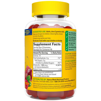 Nature Made Vitamin B12 Gummies 1000 mcg per serving, Dietary Supplement for Energy Metabolism Support, B12 Vitamins - PrimeBioHealth - canada supplements
