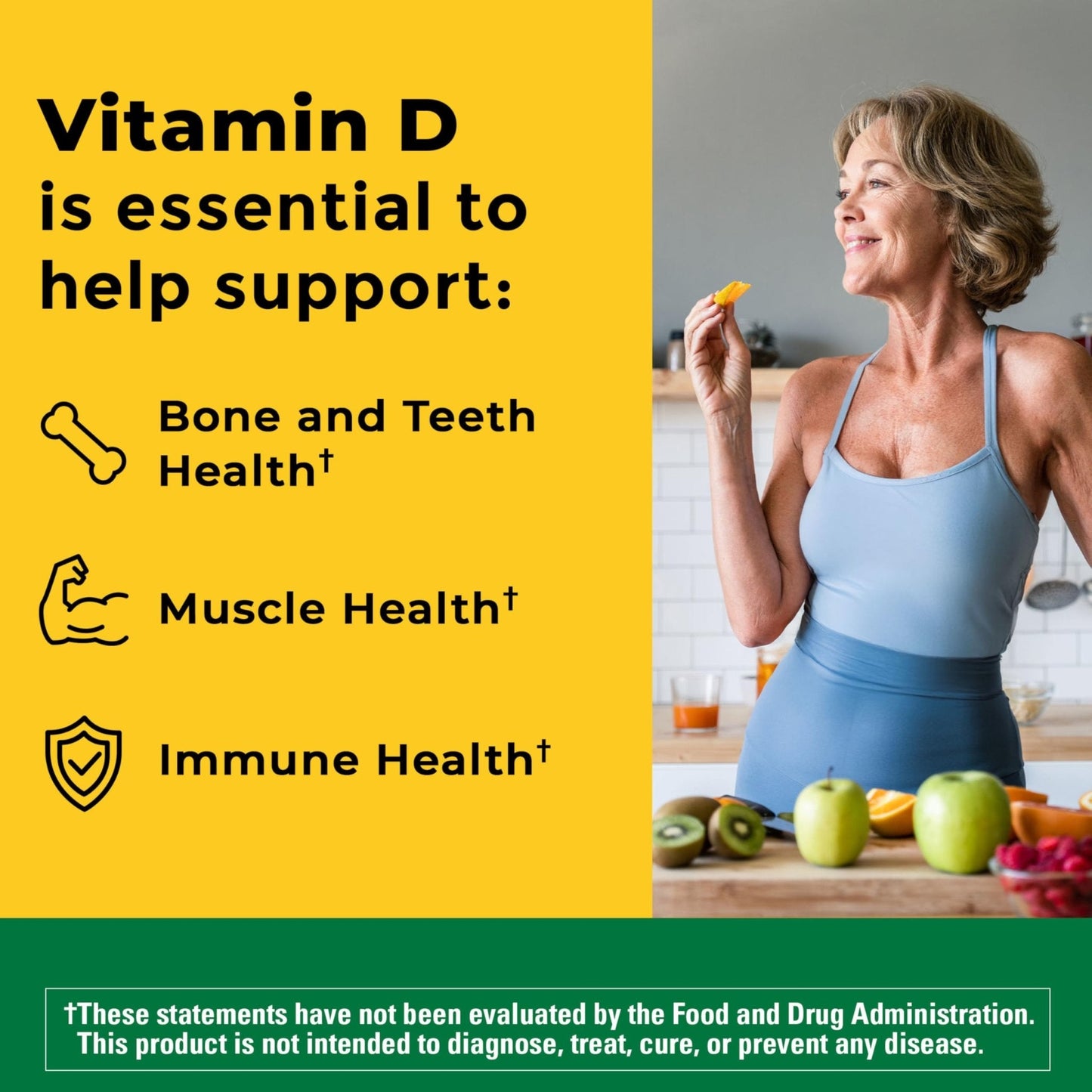 Nature Made Vitamin D3 K2 Supplement, 5000 IU (125 mcg) Vitamin D for Bone, Teeth, Muscle and Immune Support - PrimeBioHealth - canada supplements