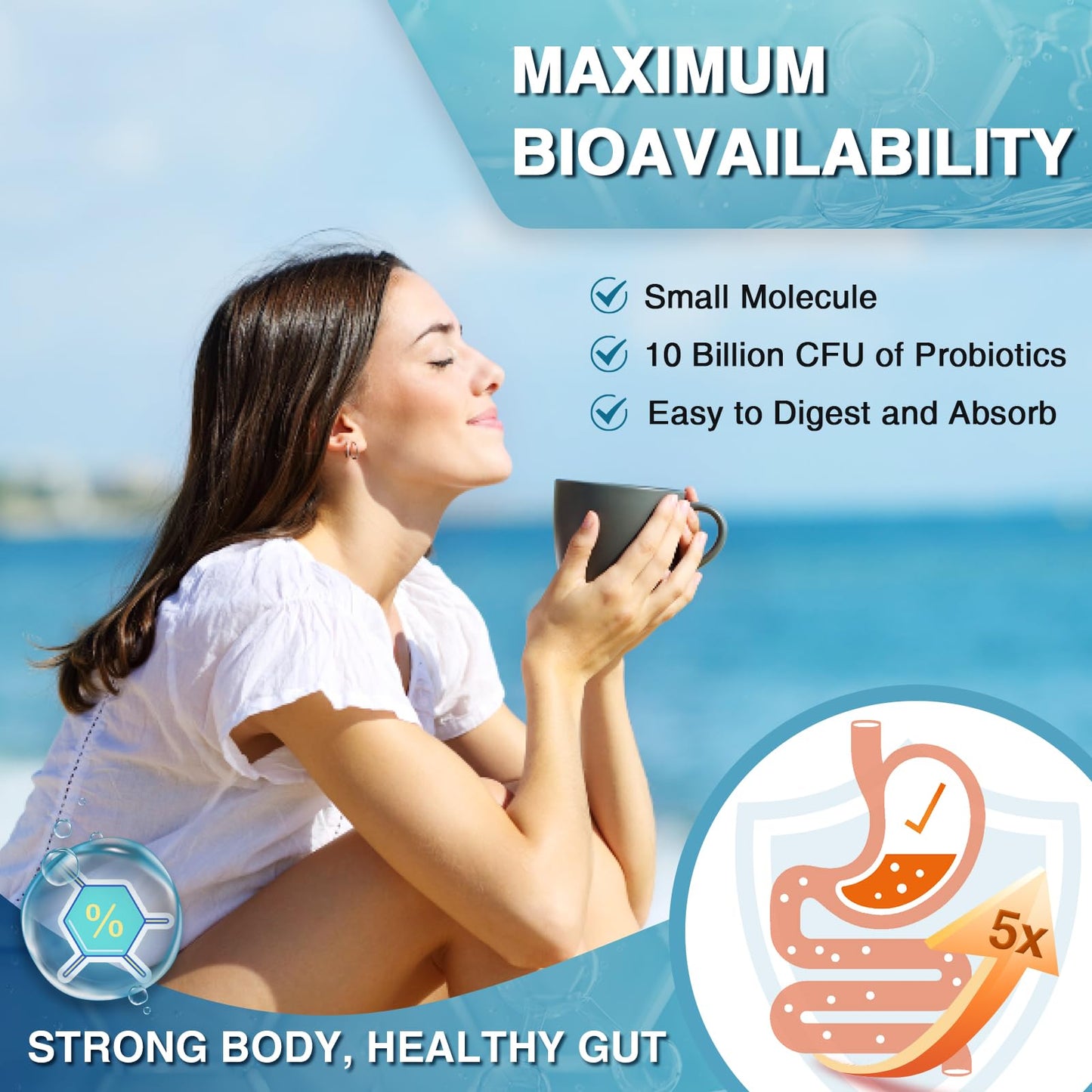 NATURE TARGET Marine Collagen Peptides Powder - Type I & III Collagen with Probiotics, Vitamin C & Hyaluronic Acid for Skin, Hair, Nails - PrimeBioHealth - canada supplements