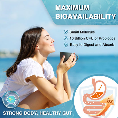 NATURE TARGET Marine Collagen Peptides Powder - Type I & III Collagen with Probiotics, Vitamin C & Hyaluronic Acid for Skin, Hair, Nails - PrimeBioHealth - canada supplements