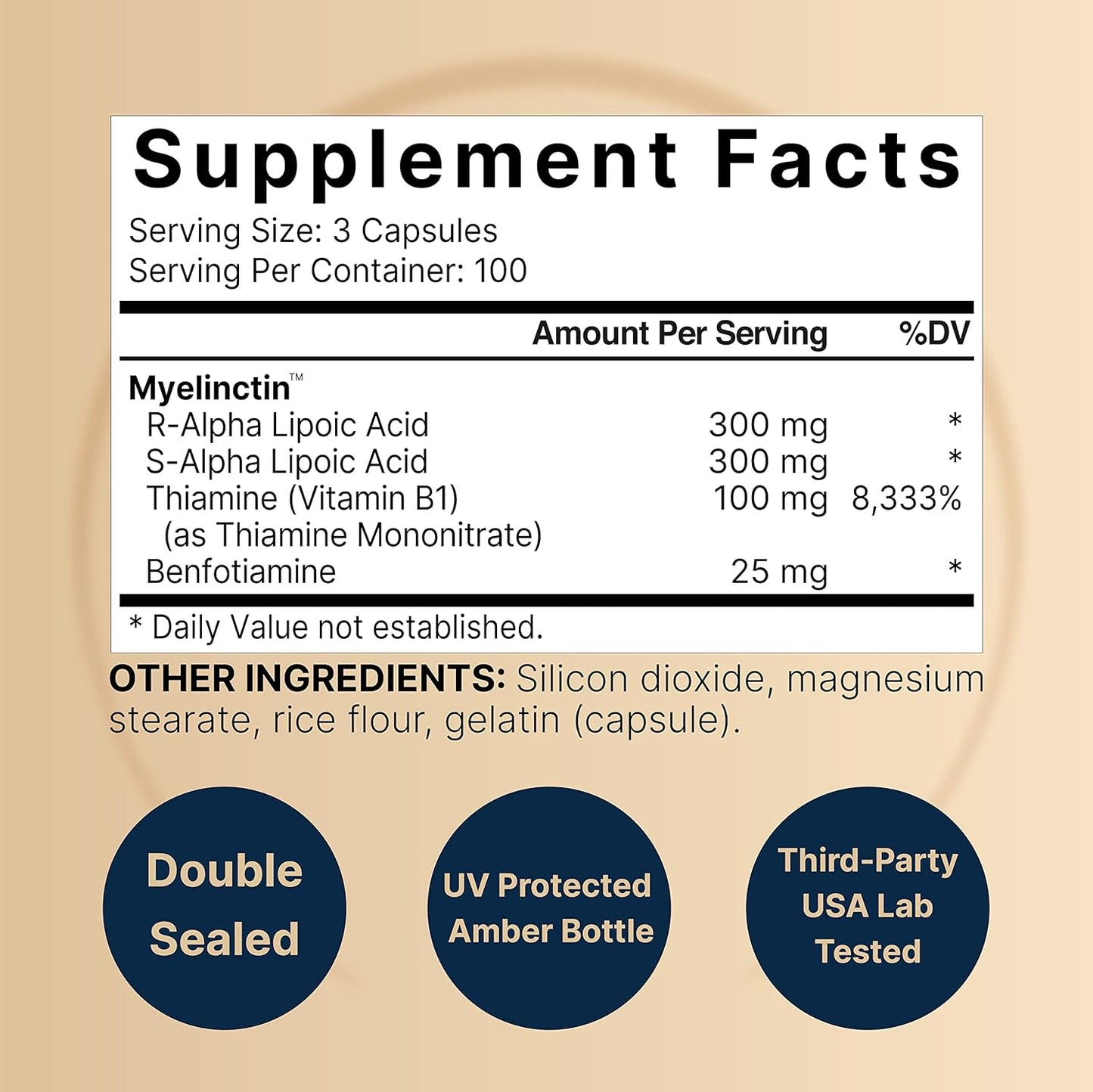 NatureBell Alpha Lipoic Acid Complex, 600mg, 300 Capsules | 4-in-1 Myelinctin Formula with R-ALA, S-ALA, Thiamine & Benfotiamine | High Absorption & Antioxidant Support | Non-GMO, Gluten-Free - PrimeBioHealth - canada supplements