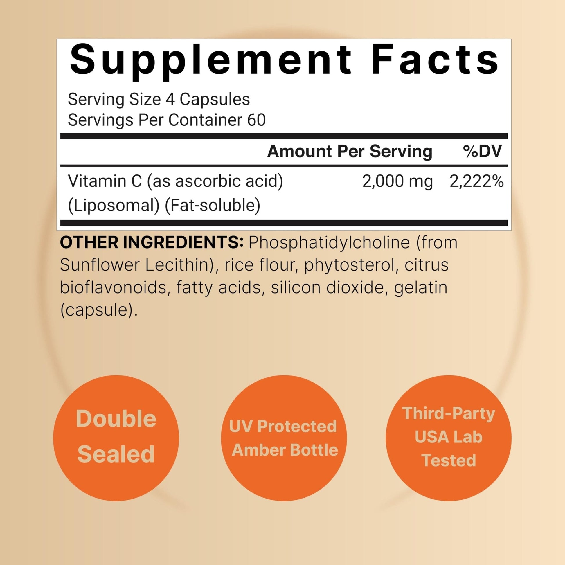 NatureBell Liposomal Vitamin C 2,000mg Per Serving, 240 Capsules | Fat-Soluble Vitamin C – Daily Vitamin Supplement for Men & Women – Non-GMO, Gluten Free - PrimeBioHealth - canada supplements
