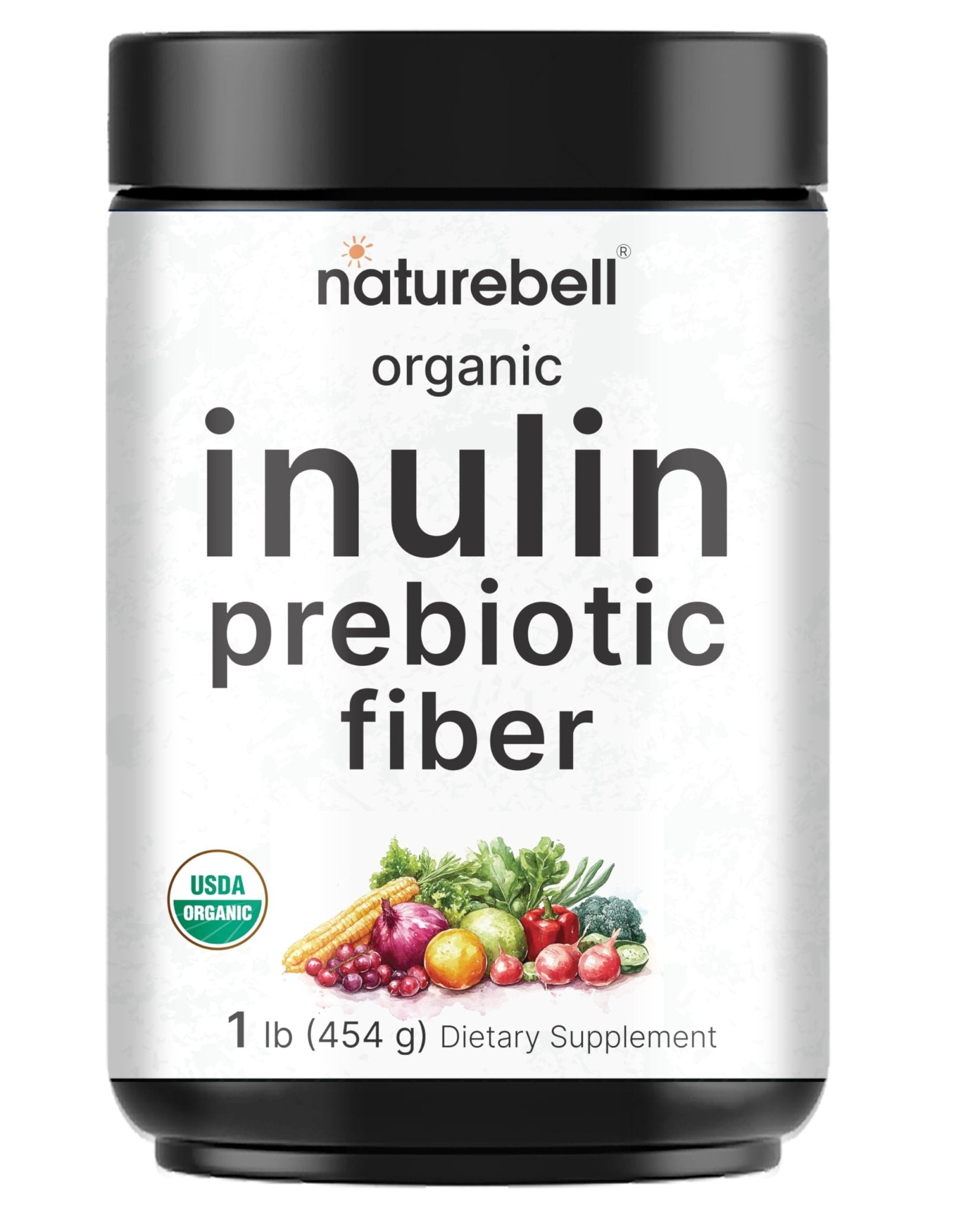 NatureBell Organic Inulin Prebiotic Fiber Powder, 1lb | Natural Chicory Root Source – Easily Mixes with Coffee or Smoothies – Fiber Supplement for Women & Men - PrimeBioHealth - canada supplements