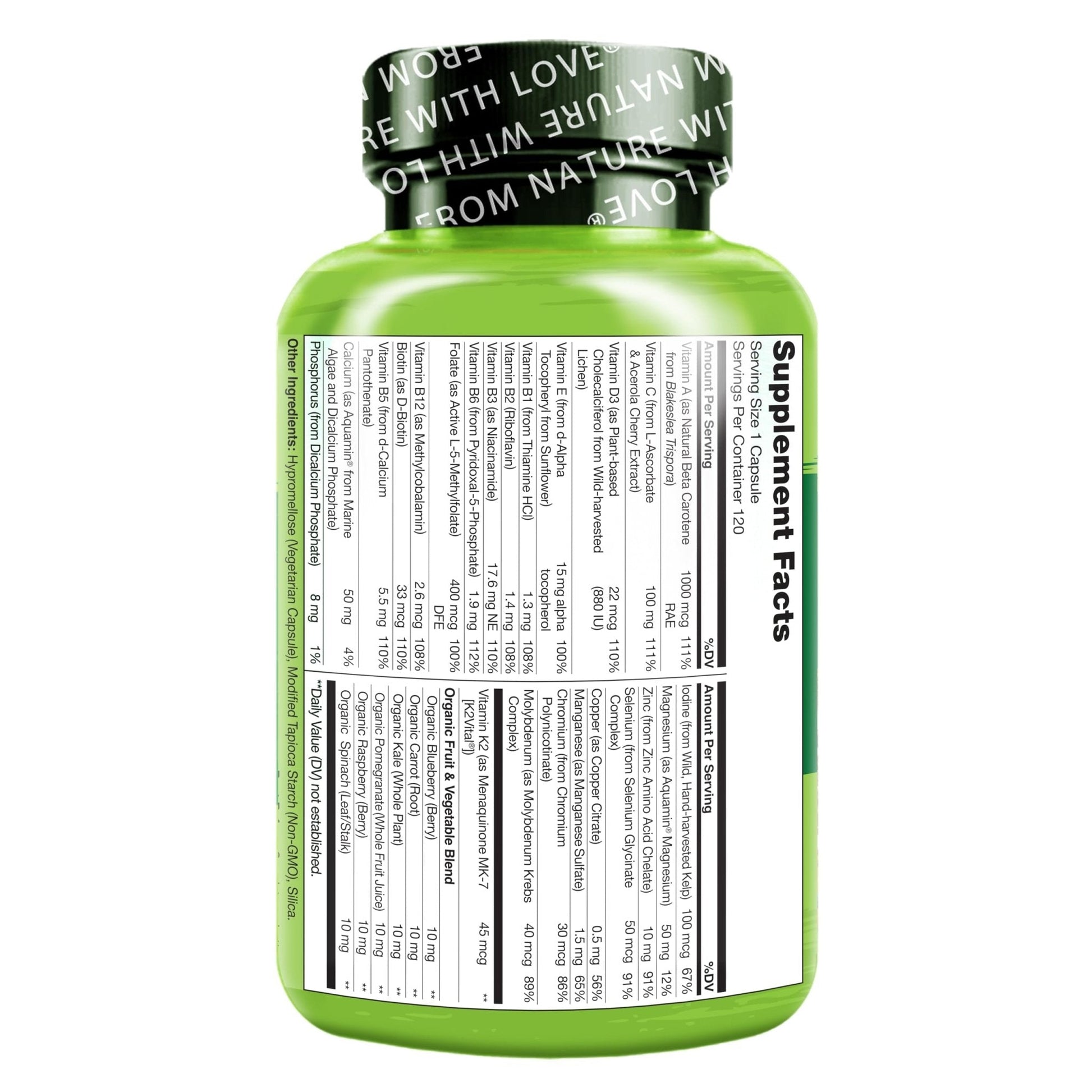 NATURELO Mens Multivitamins - One Daily Multivitamin for Men with Vitamins, Minerals & Organic Whole Foods, Boost Energy & Health - PrimeBioHealth - canada supplements
